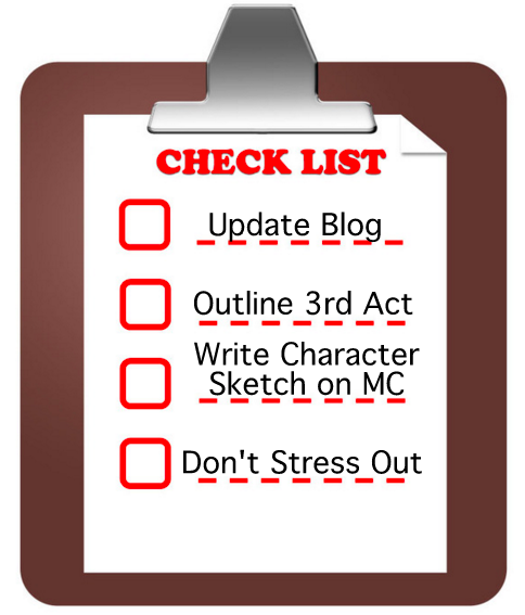 Checklist of writing things to do